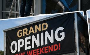 Grand opening printed banner